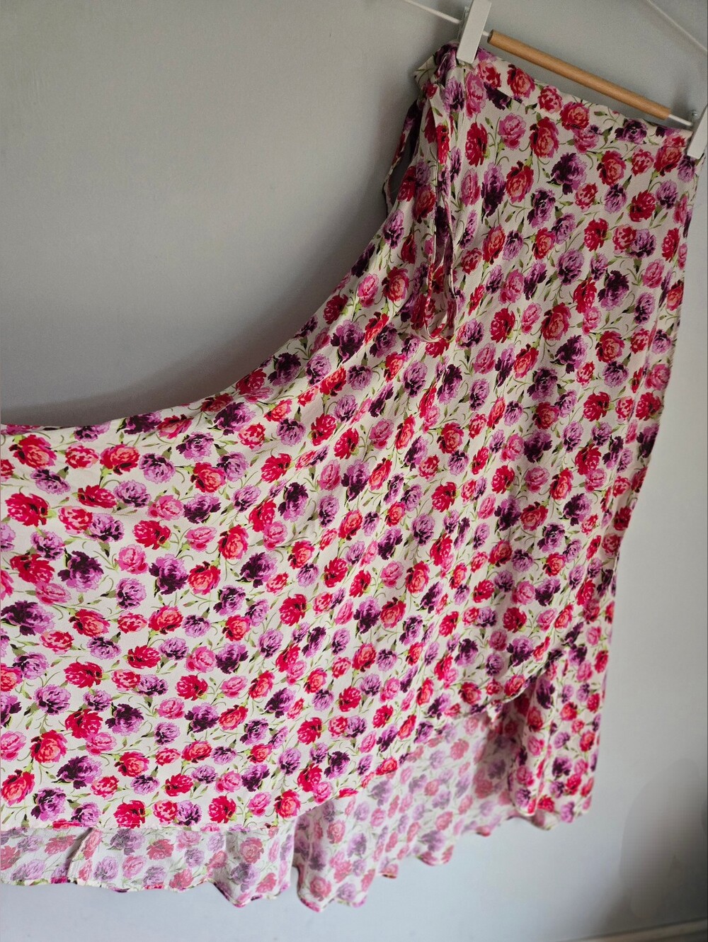 Floral Pink & Purple Wrap Skirt